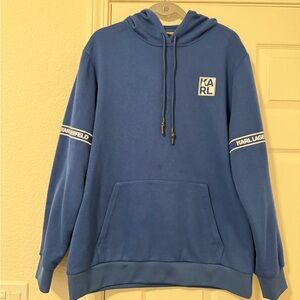 Karl Lagerfeld Men's Blue Hoodie -Large
